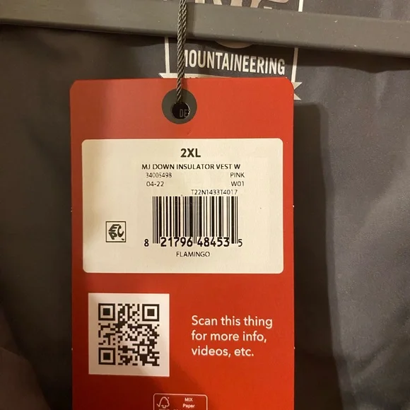 New NWT Moosejaw Womens Down‎ Insulator Vest Flamingo Pink Coral Orange Size 2XL - Picture 4 of 4